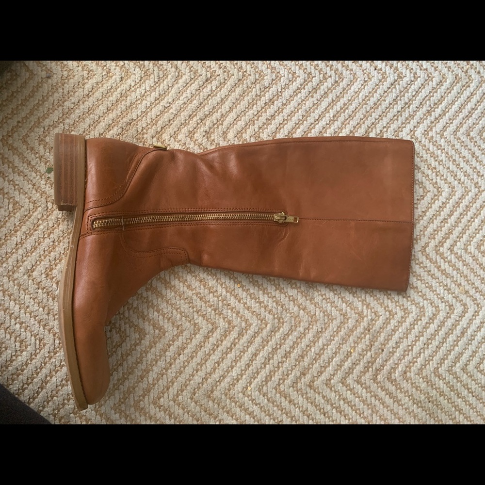 COACH saddle leather boots